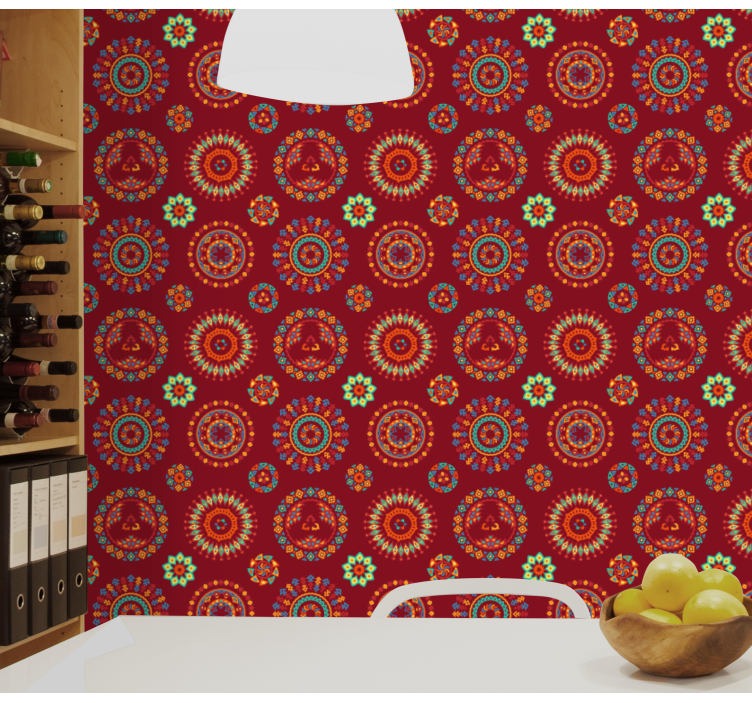 Tapete florale Ornamente verziertes mandala-muster - TenStickers