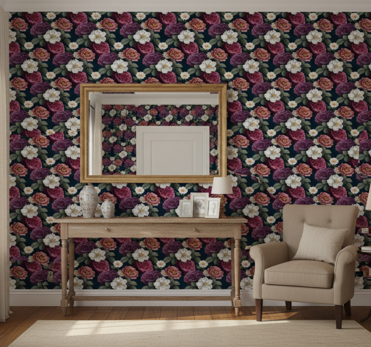 Tapete flur anmutige blumenkomposition - TenStickers