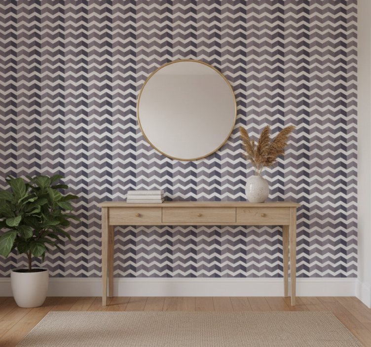 Tapete flur chevron muster eleganz - TenStickers