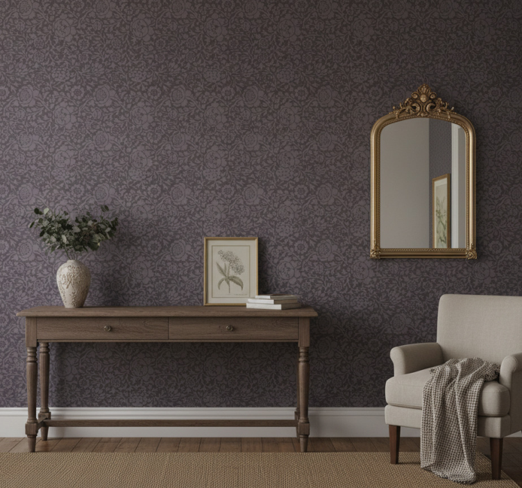 Tapete flur elegantes graues muster - TenStickers