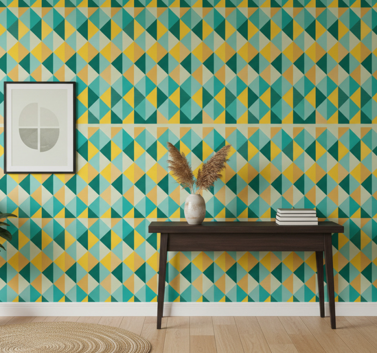 Tapete flur geometrisches dreiecksmuster - TenStickers