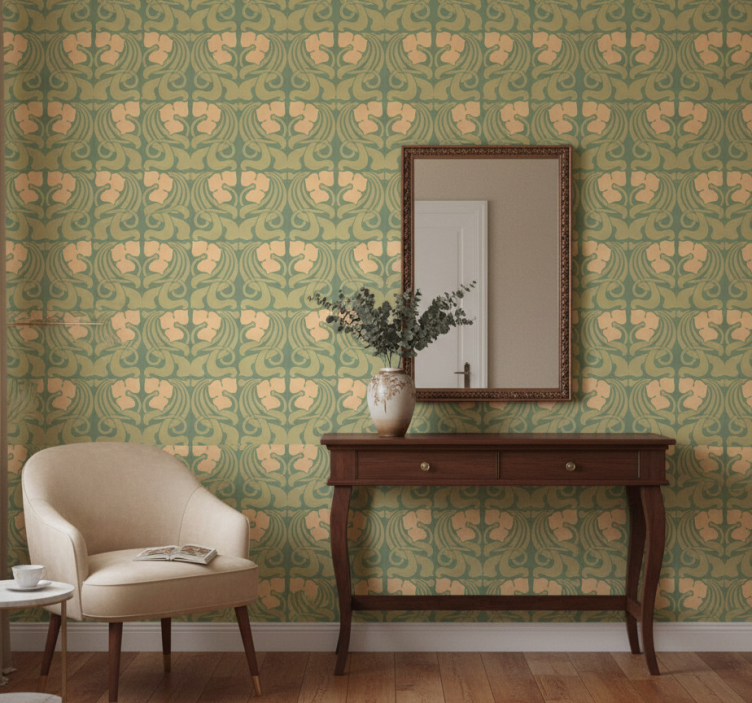 Tapete flur im jugendstil muster - TenStickers