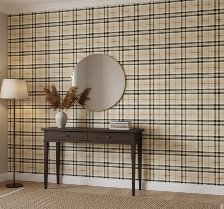 Tapete flur kariert im plaid-design - TenStickers