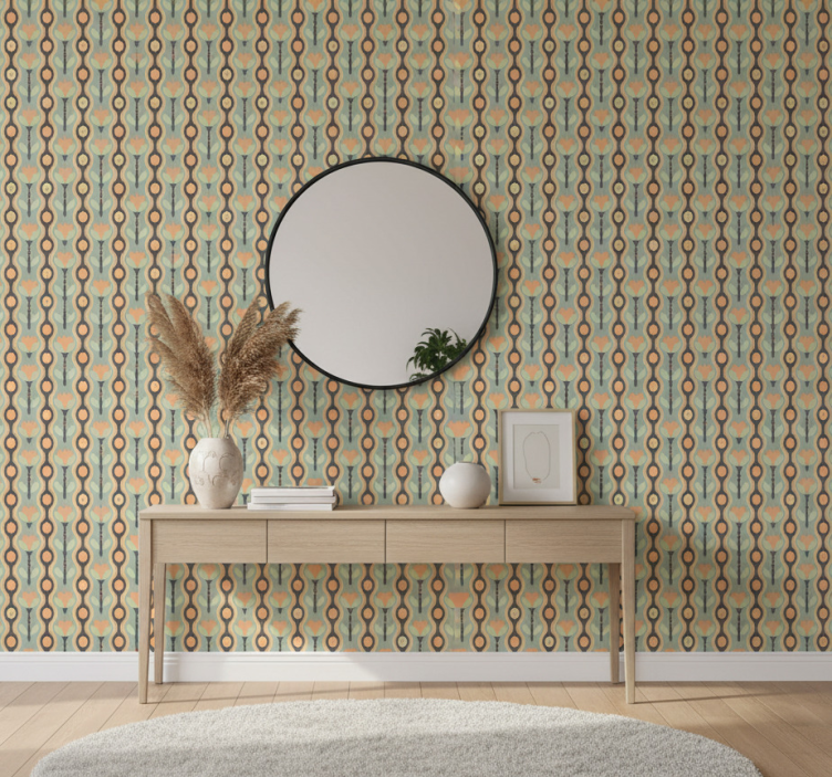 Tapete flur mit abstrakten blütenblättern - TenStickers