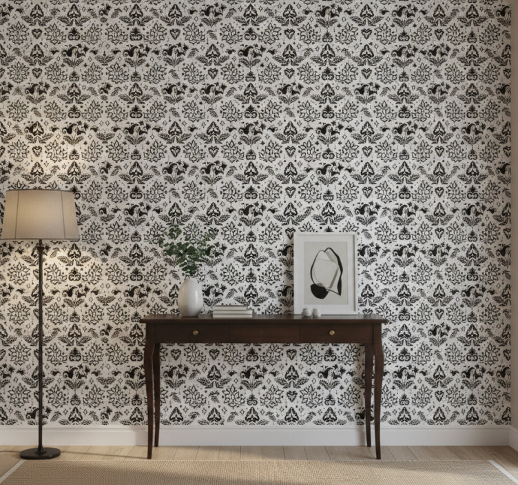 Tapete flur mit eleganten floralen elementen - TenStickers