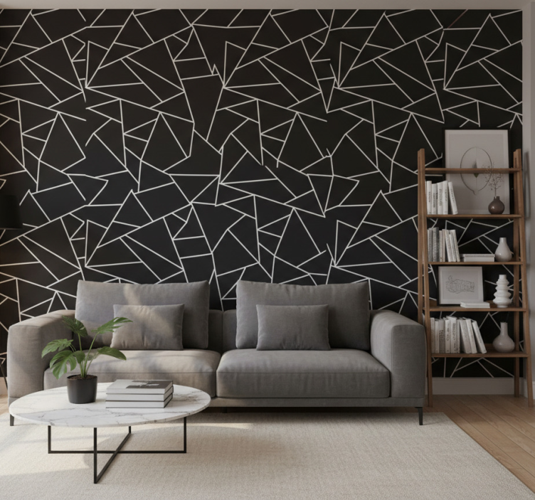 Tapete geometrisch abstrakte winkelanordnung - TenStickers