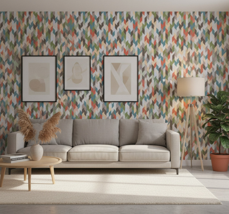 Tapete geometrisch fischgrät spectrum - TenStickers