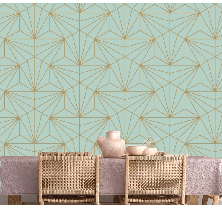 Tapete geometrisch geometrische linienkunst - TenStickers