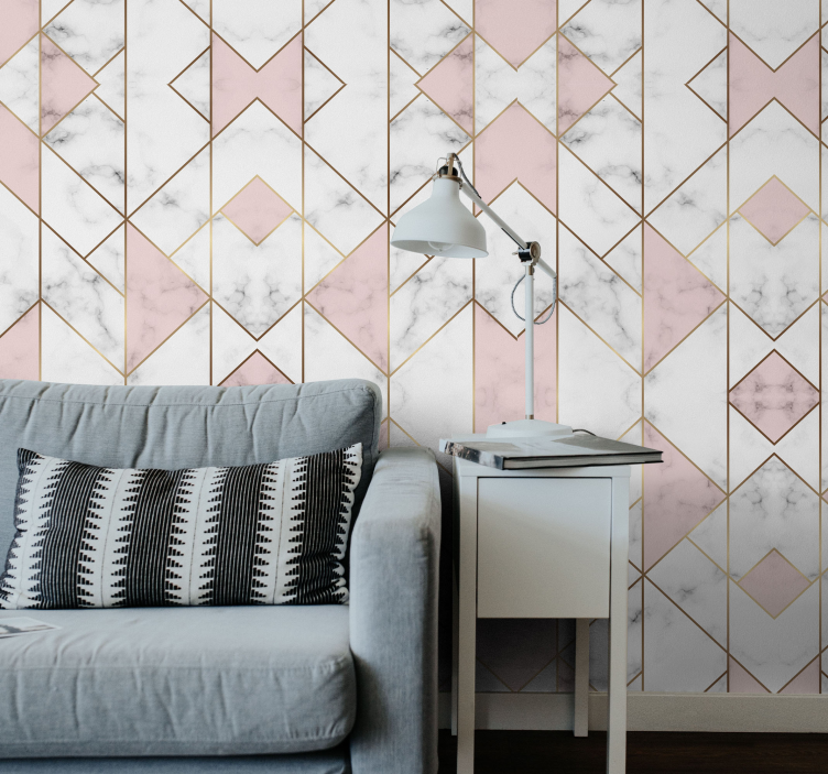 Tapete geometrisch geometrische marmor eleganz - TenStickers