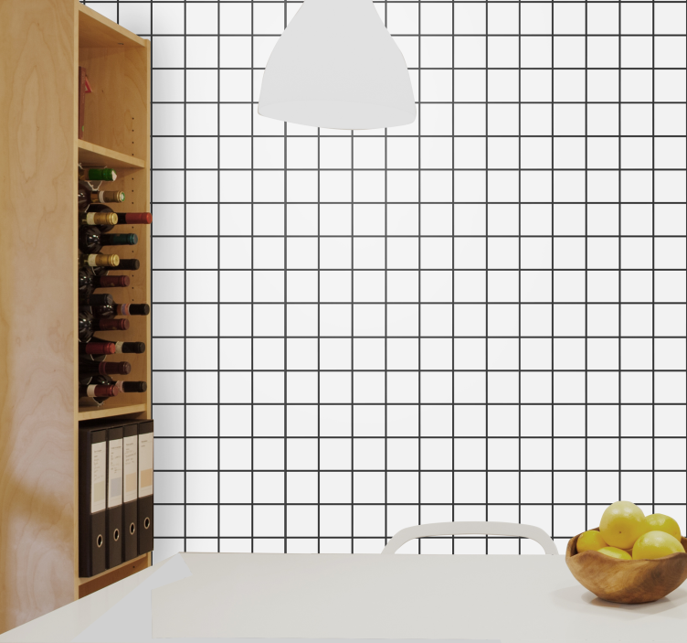 Tapete geometrisch im geometrischen raster - TenStickers
