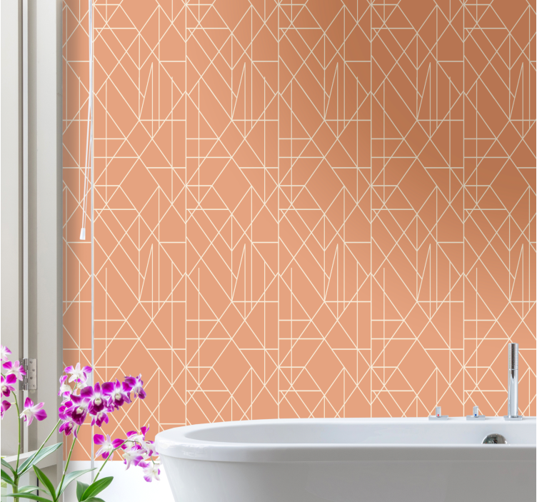 Tapete geometrisch linear - TenStickers