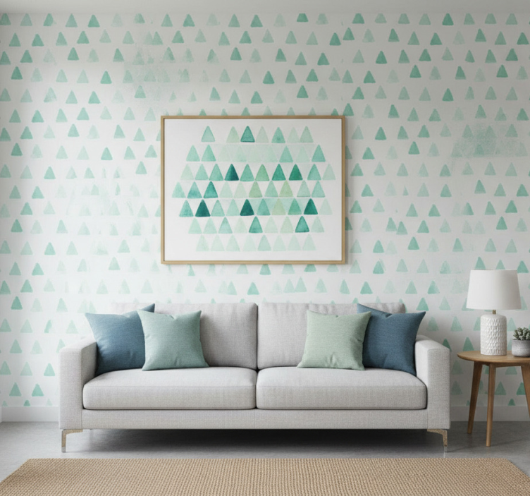 Tapete geometrisch mit dreieckigen motiven - TenStickers