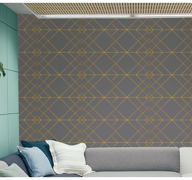 Tapete geometrisch mit geometrischem gittermuster - TenStickers