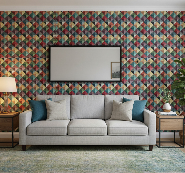 Tapete geometrisch mit geometrischen formen - TenStickers