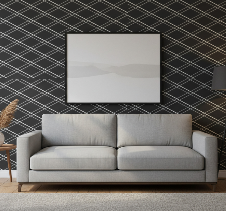 Tapete geometrisch mit geometrischen linienmustern - TenStickers