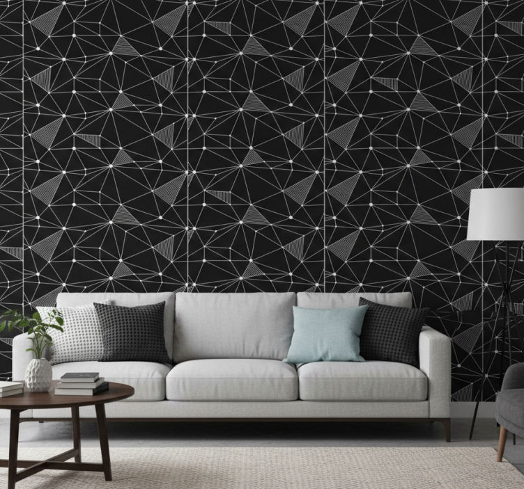 Tapete geometrisch mit kräftigen geometrischen formen - TenStickers