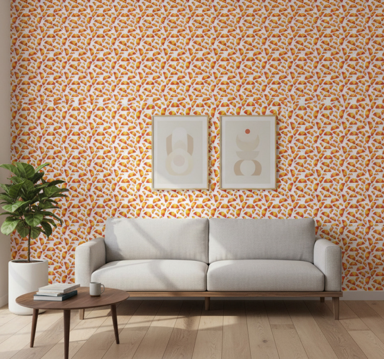 Tapete geometrisch mit kreisförmigem muster - TenStickers