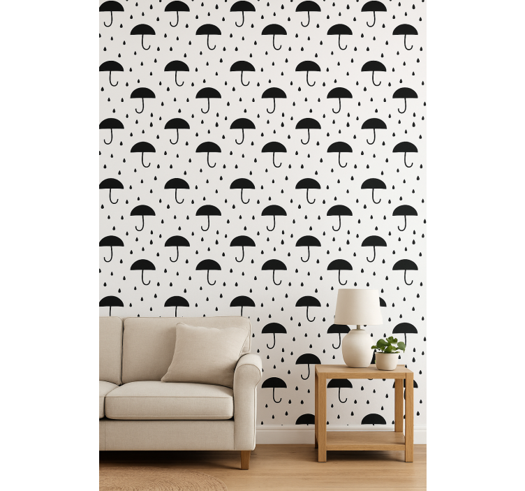 Tapete geometrisch mit regentröpfchen-konfetti - TenStickers