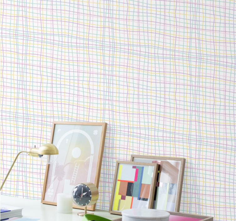Tapete geometrisch rasterlayout geprüft - TenStickers