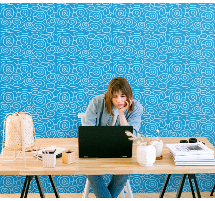 Tapete geometrisch spiralförmiges geometrisches muster - TenStickers