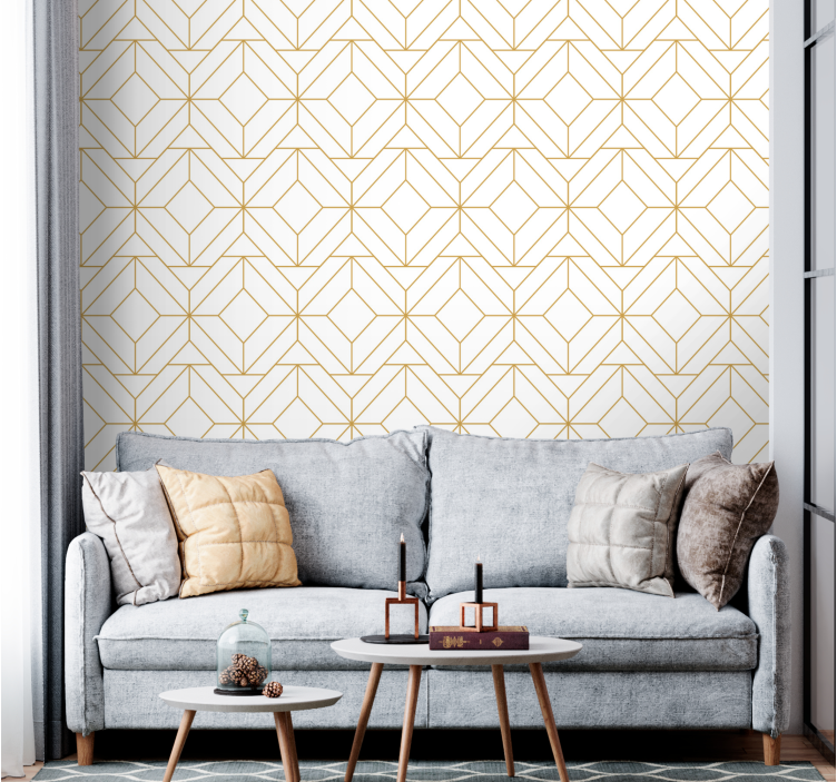 Tapete geometrisch würfelmuster - TenStickers