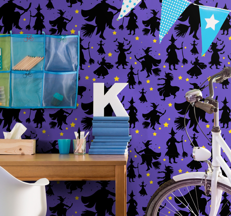 Halloween Tapete hexensilhouetten - TenStickers