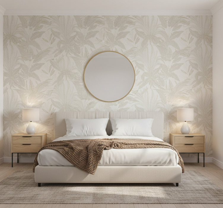 Tapete hochzeit beige botanisches wandbild - TenStickers