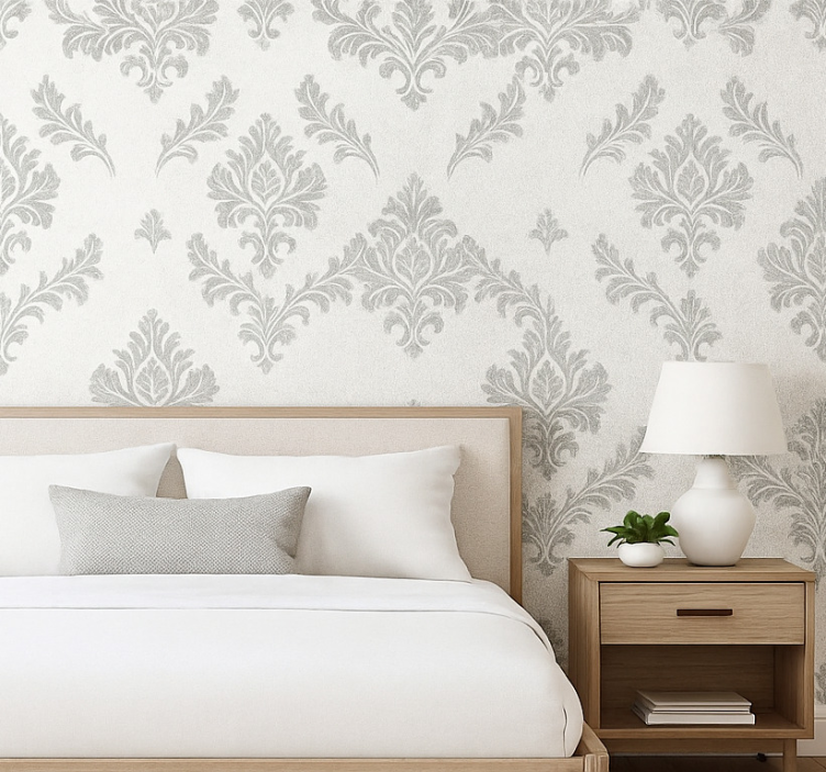 Tapete hochzeit im metallic silber design - TenStickers