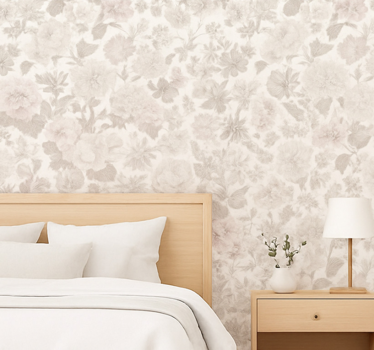Tapete hochzeit im vintage floral design - TenStickers