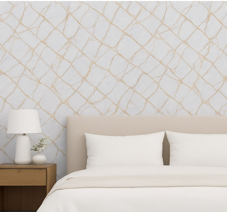 Tapete hochzeit marmor in gold - TenStickers