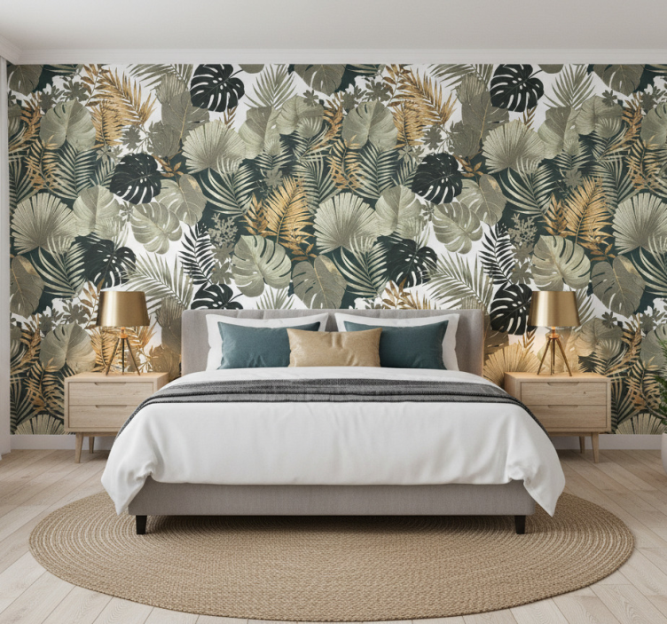Tapete hochzeit mit botanischen und floralen mustern - TenStickers