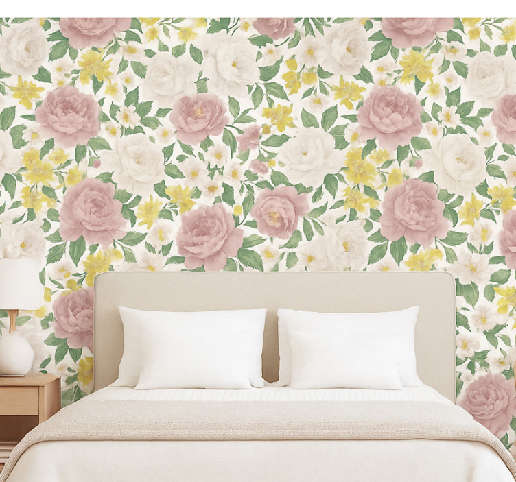 Tapete hochzeit mit rauchigem mysteriösem botanischen motiv - TenStickers
