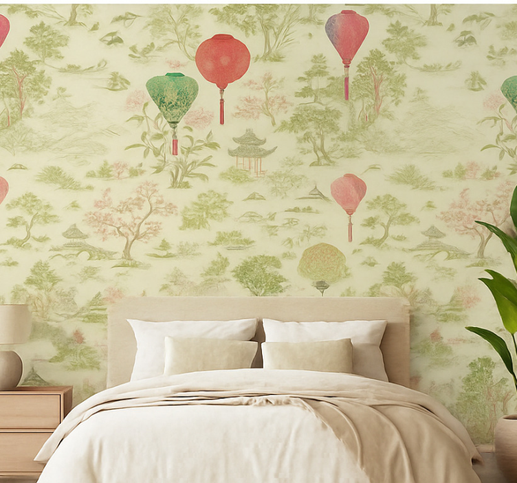 Tapete hochzeit orientalische chinoiserie landschaft - TenStickers