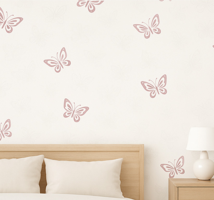 Tapete hochzeit verspielt flatternder schmetterling - TenStickers
