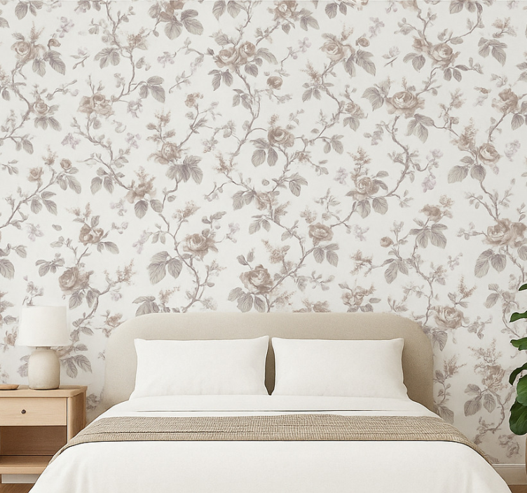 Tapete hochzeit vintage französische blumen - TenStickers