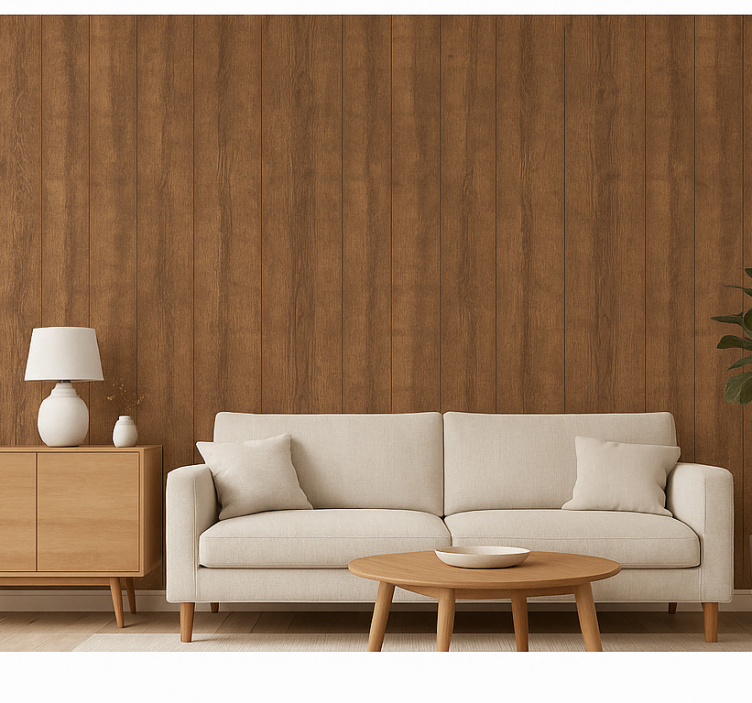 Tapete holzoptik rustikales walnuss holzbrett - TenStickers