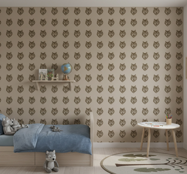 Tapete kinderzimmer europäischer wolf - TenStickers