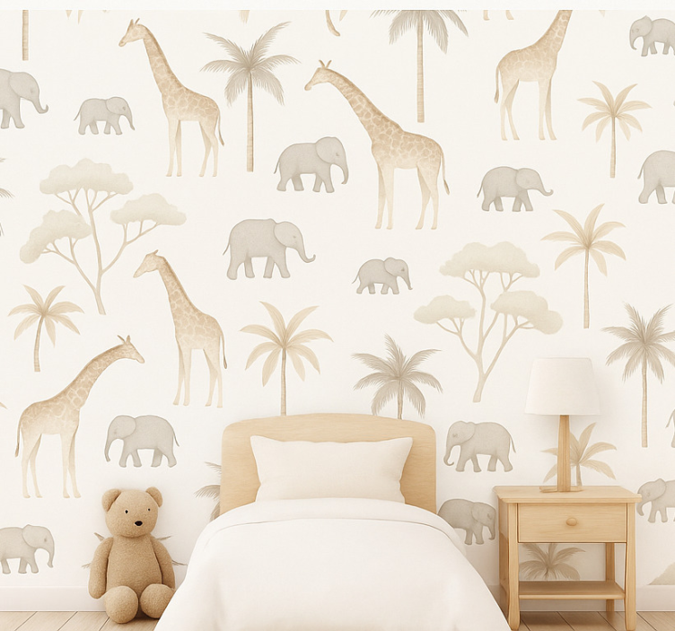 Tapete kinderzimmer kids savannah design - TenStickers