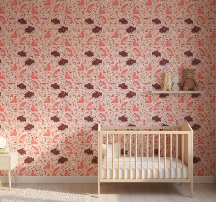 Tapete kinderzimmer mit tiermuster design - TenStickers