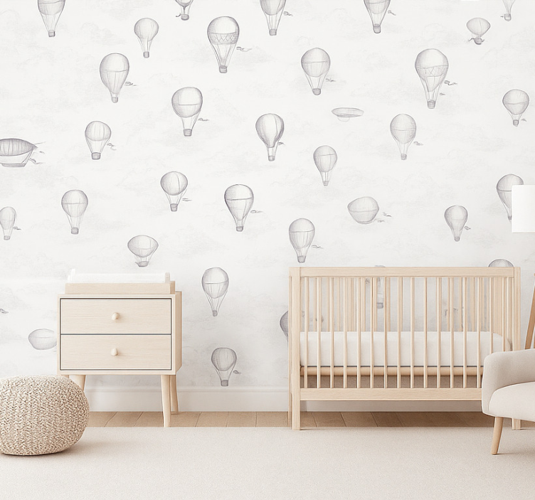 Tapete klassisch vintage himmel und luftschiffe - TenStickers