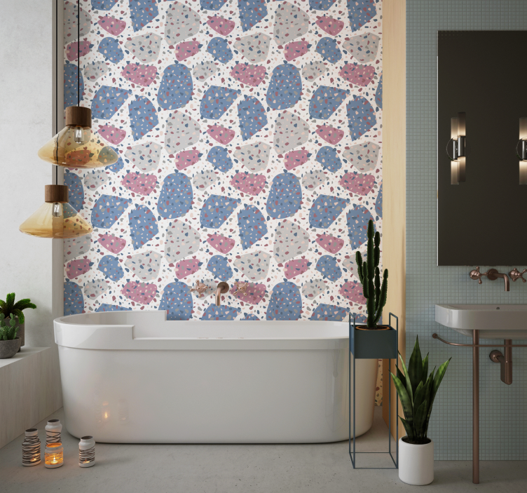 Tapete Kreise gesprenkelter terrazzo - TenStickers