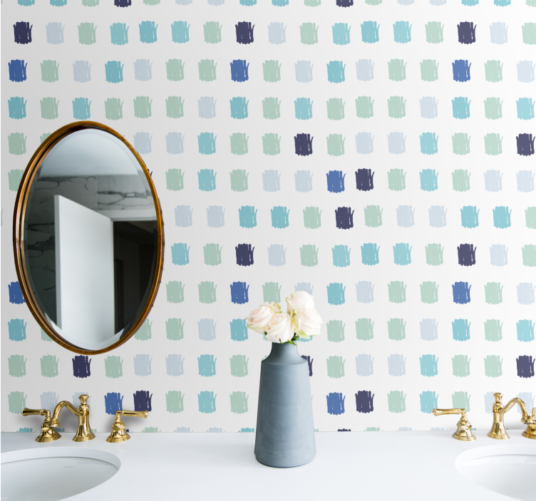 Tapete Kreise pinselstrich punkte - TenStickers