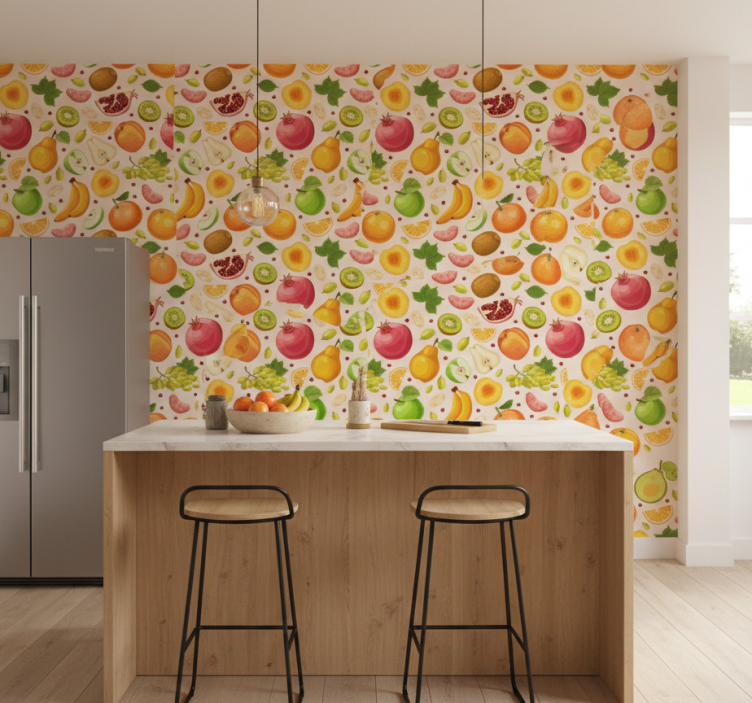 Tapete küche bunte obstvielfalt - TenStickers