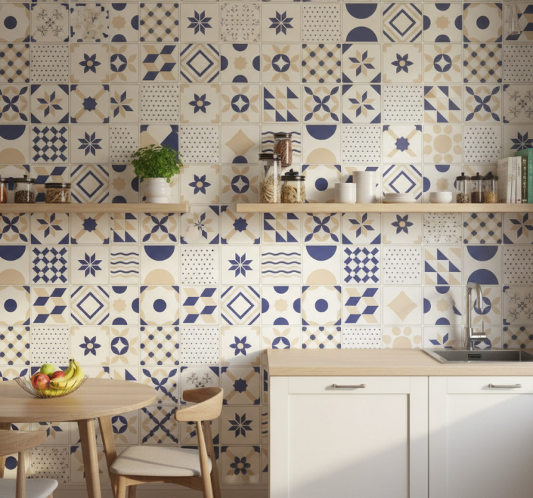 Tapete küche im keramikkachel-stil - TenStickers
