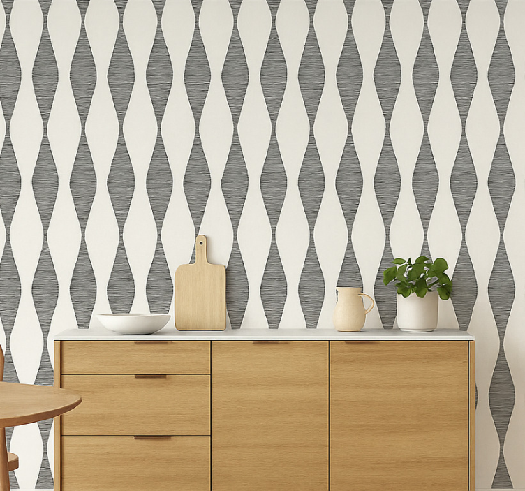 Tapete Küche rabaul ikaat beige motiv - TenStickers