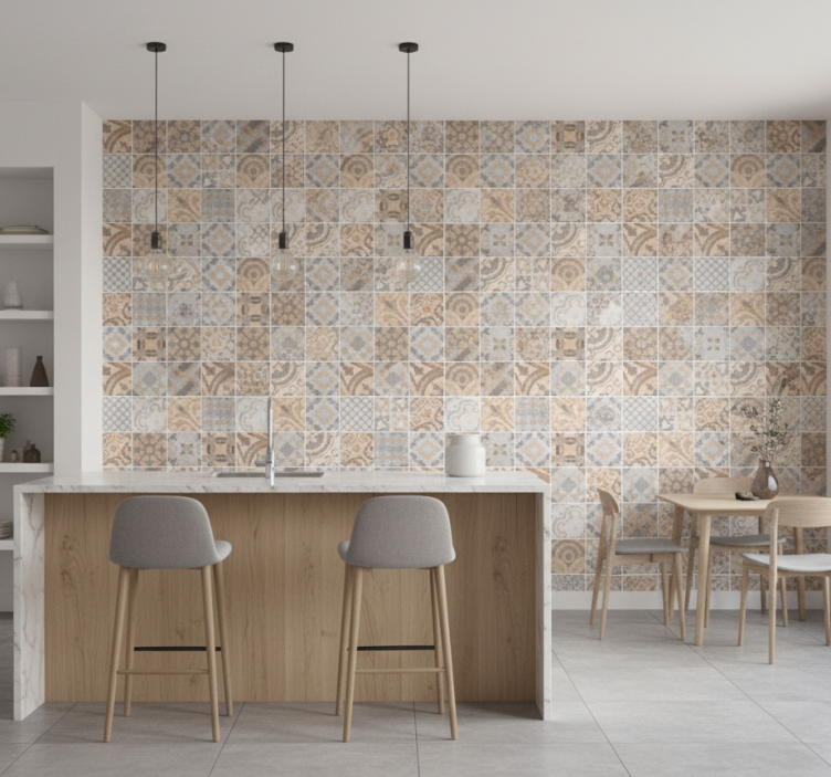 Tapete küche zement "arancioni" - TenStickers