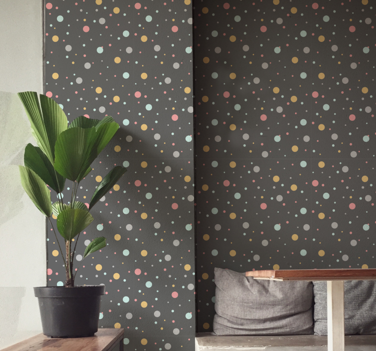 Tapete Kreise polka dot dekor - TenStickers