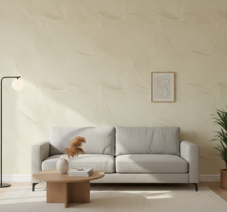 Tapete modern curvas japandi - TenStickers