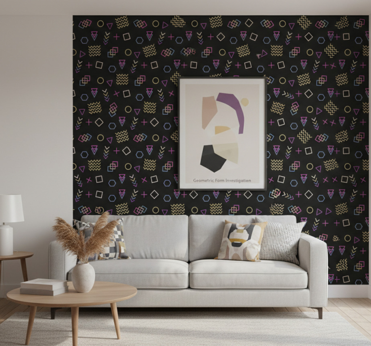 Tapete modern geometrische formen untersuchung - TenStickers