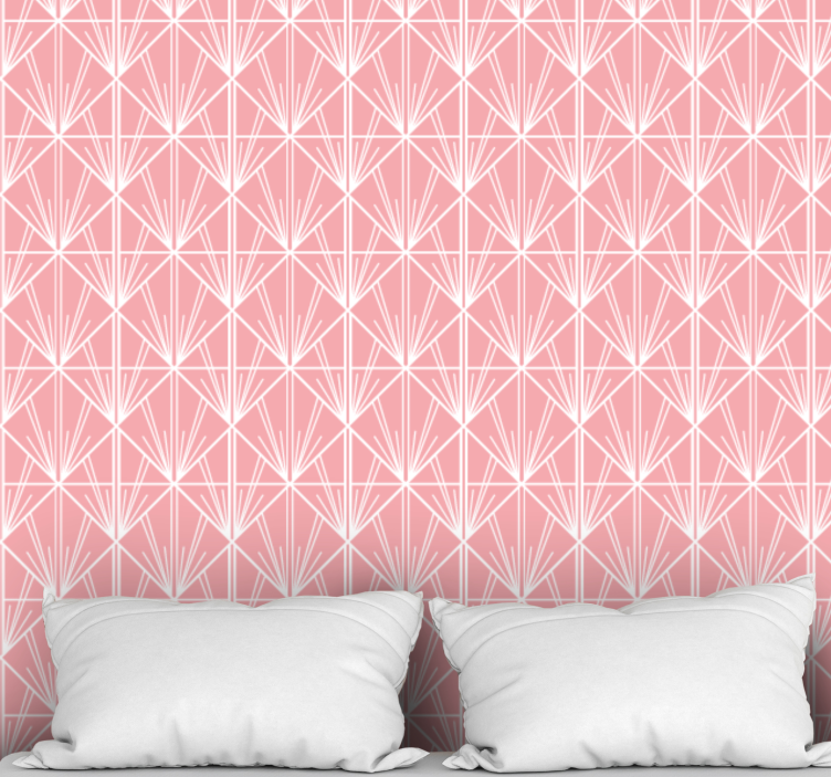 Tapete Modern geometrisches rosa muster - TenStickers